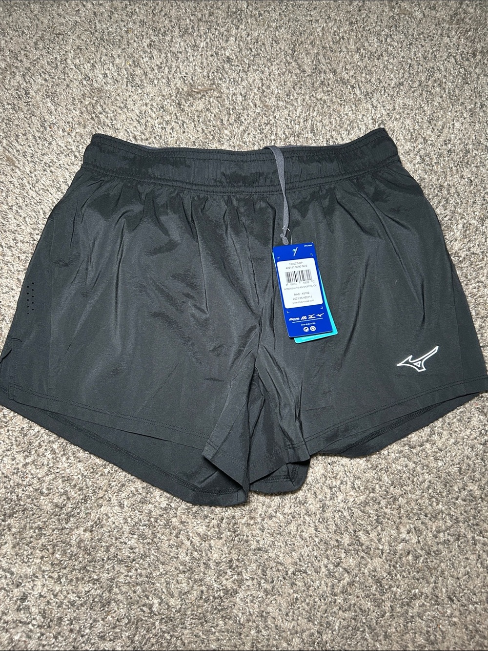 Mizuno Women’s‎ Black Performance Running Shorts, Size Small